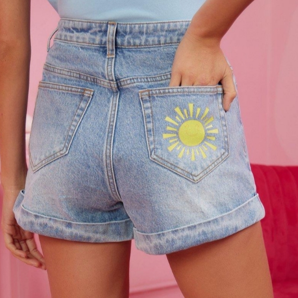 Hot Topic Care Bears Denim Shorts - Picture 4 of 5